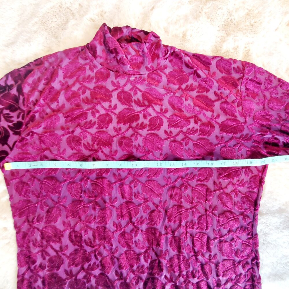 Frazier Lawrence Whimsigoth Sheer Velvet Shirt Large - Picture 6 of 7